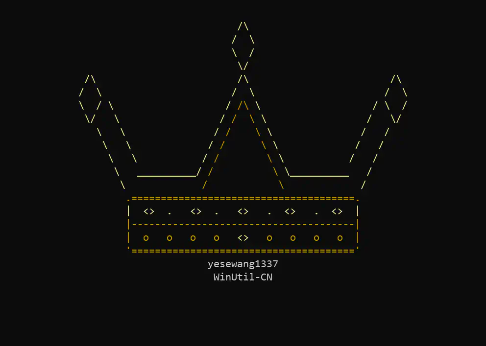 真实 PowerShell 终端中的大幅皇冠启动展示